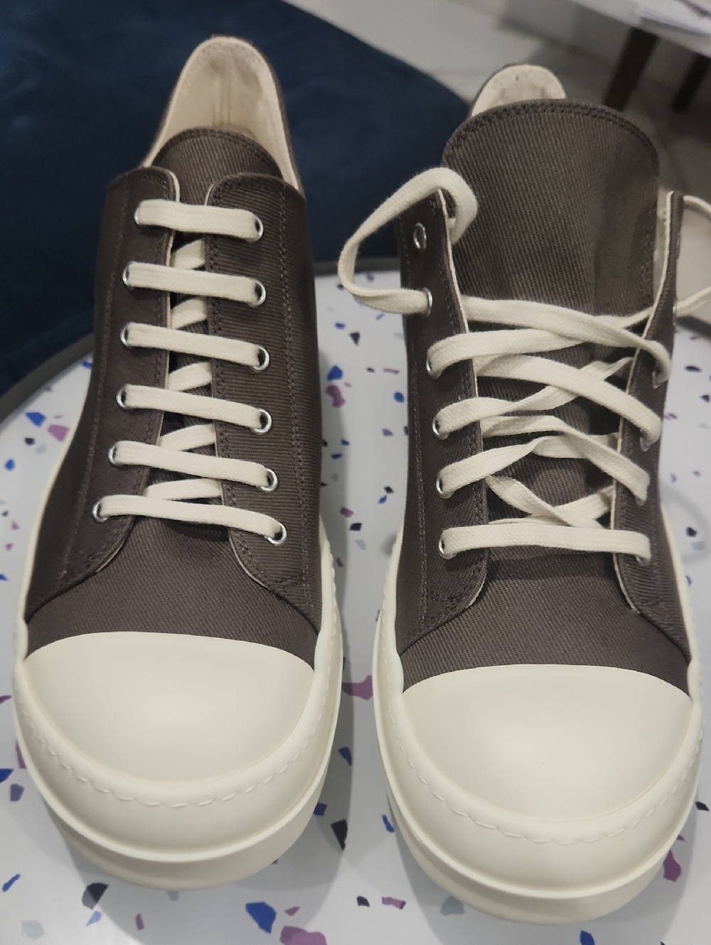 RICK OWENS DRKSHDW
DENIM LOW TOP Canvas DUST/MILK/MILK